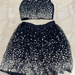 Crystal Doll Midnight Blue Sequin Ensemble